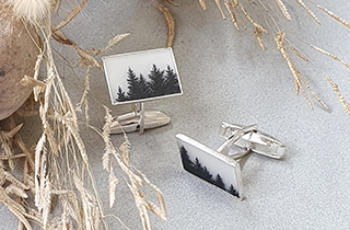 The Forest Rectangle Cufflinks